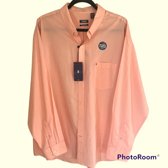 Izod Other - IZOD NWT Premium Essentials Natural Stretch Mens Button Down Shirt Size XL
